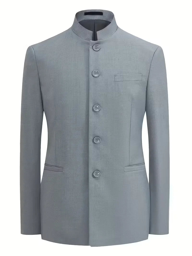 Sterling | Slim Fit Mandarin Collar Blazer