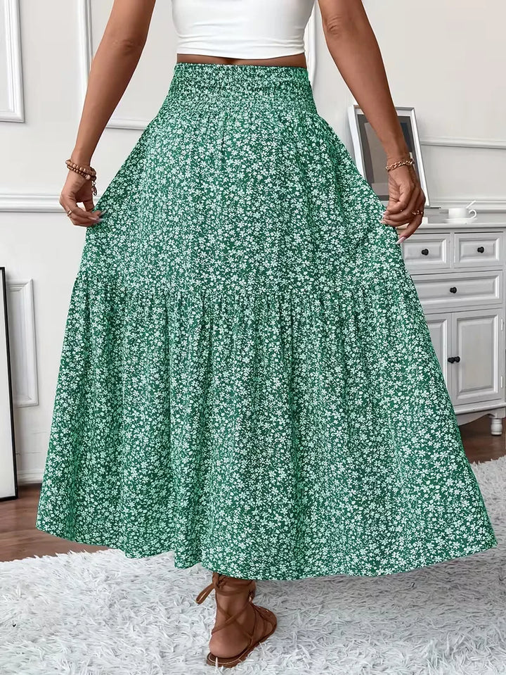 Selene | Smocked Waist Maxi Skirt
