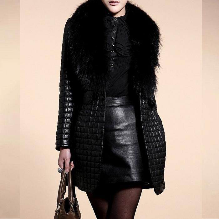 Black women's jacket in medium-length cut, front view