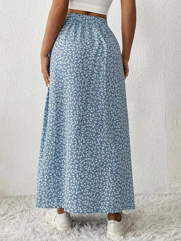 Briar | Floral Side Slit Maxi Skirt