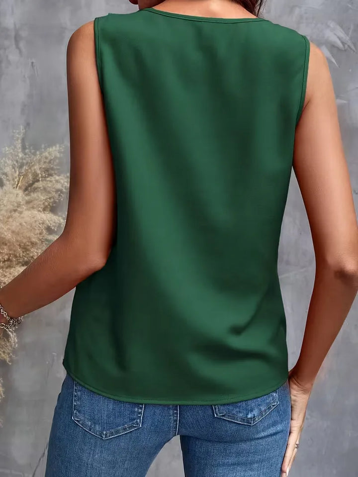 Eliana | Sleeveless Ruffle Blouse