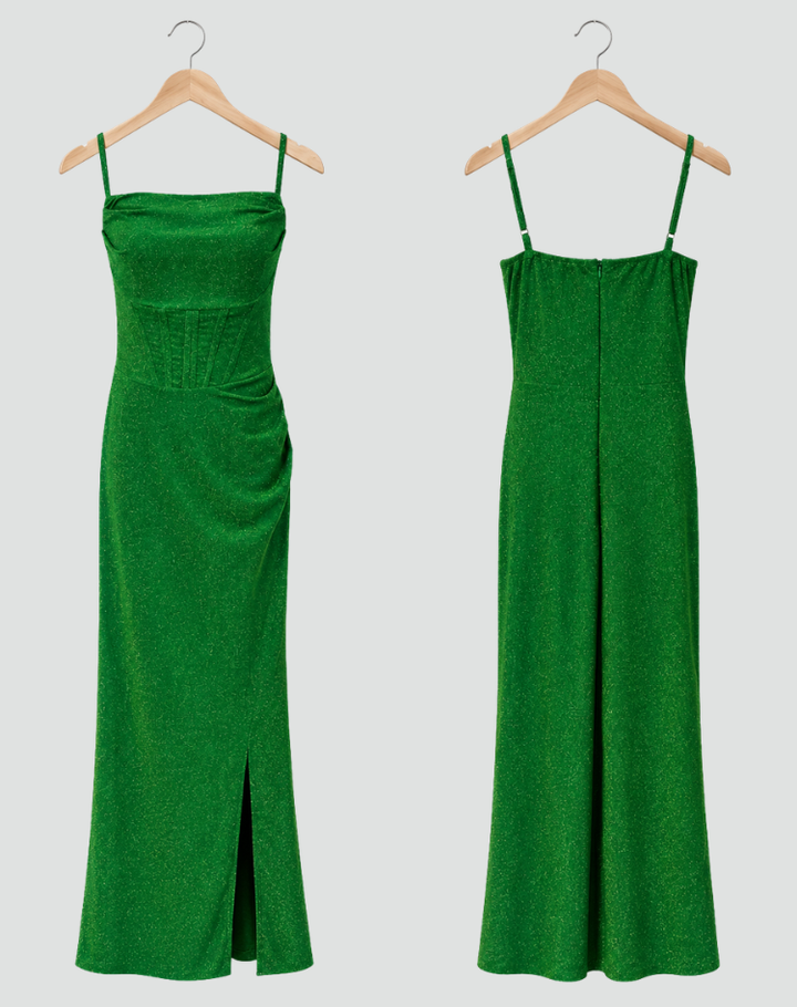Isabella | Glitter Maxi Evening Dress