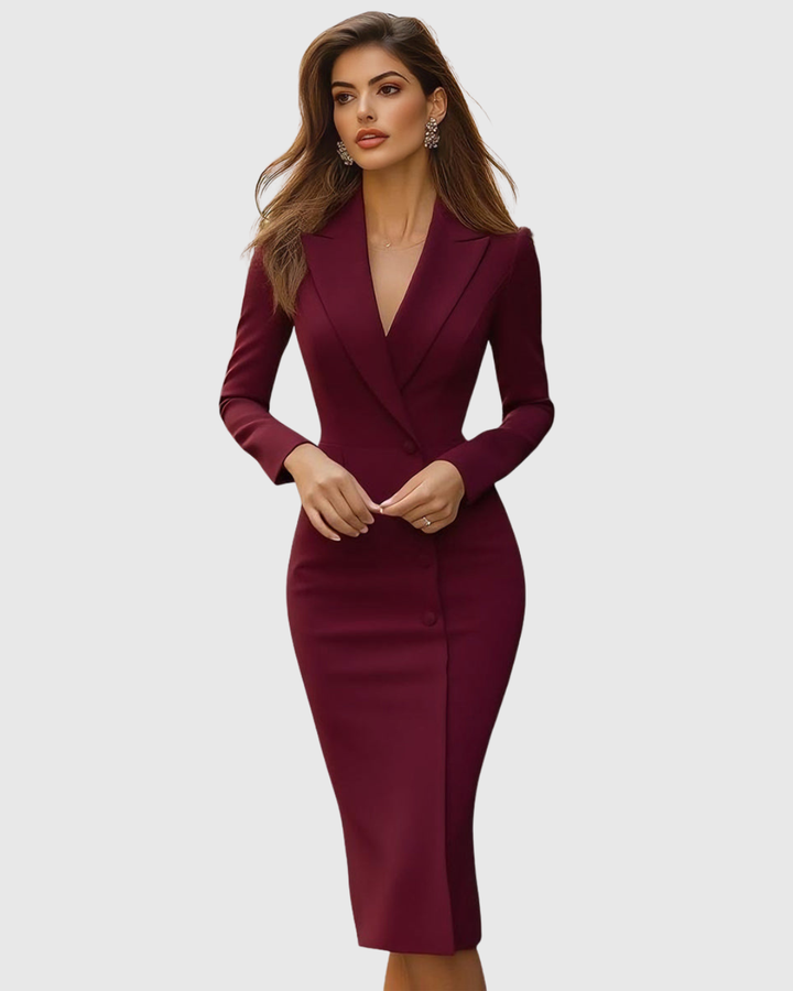 Yara | Elegant tailored midi dress