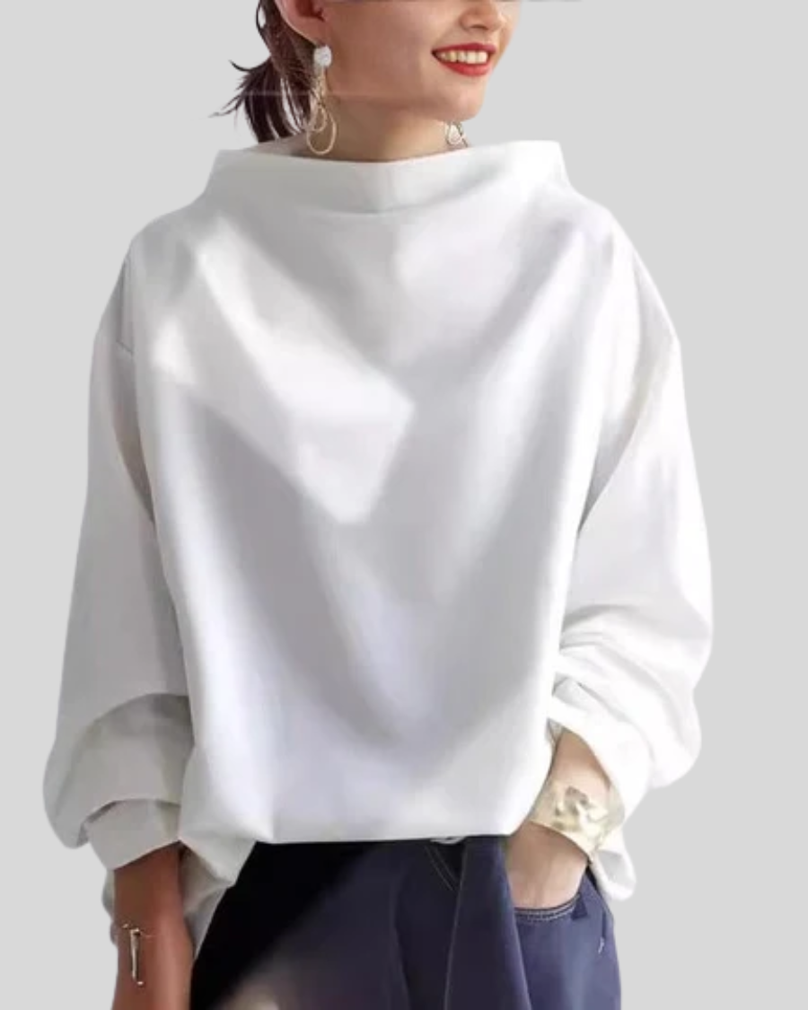 Leona | Oversized funnel-neck sweatshirt for women