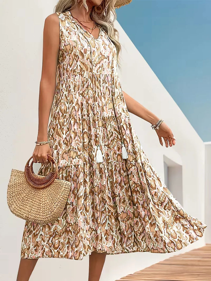 Everly | Printed Tiered Maxi Dress