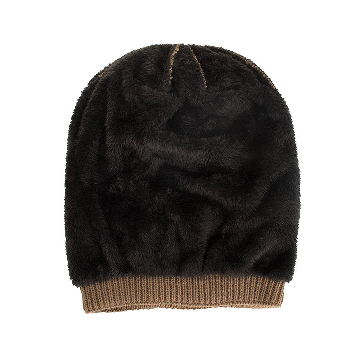 Men's three stripe knit beanie hat