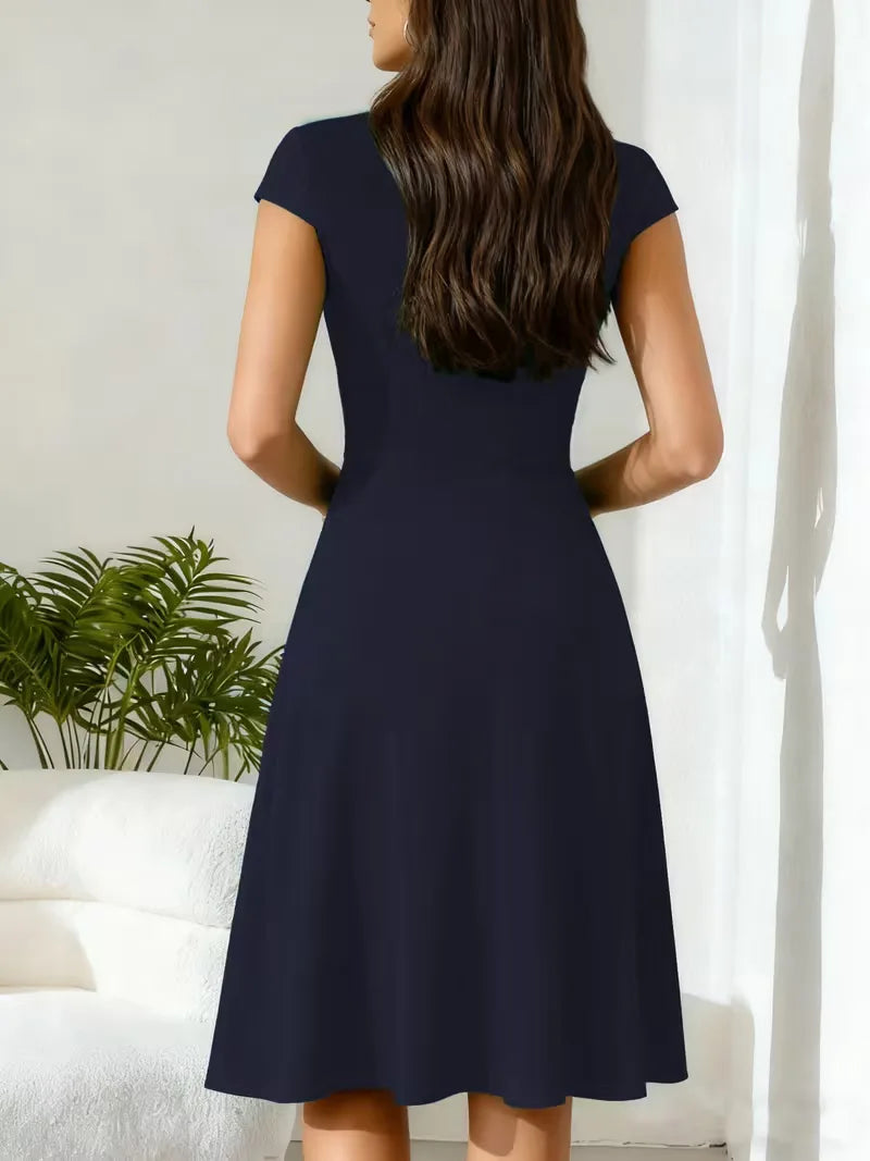 Aubrielle | V-Neck Fit & Flare Dress