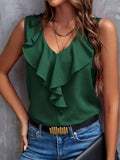 Eliana | Sleeveless Ruffle Blouse