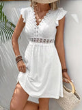 Rosalie | Lace Trim A-Line Dress