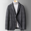 Luca | Blazer gris à carreaux en mélange de laine, coupe ajustée