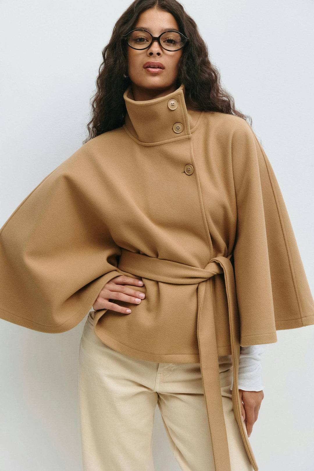 Vivian | Women's Belted Cape Coat