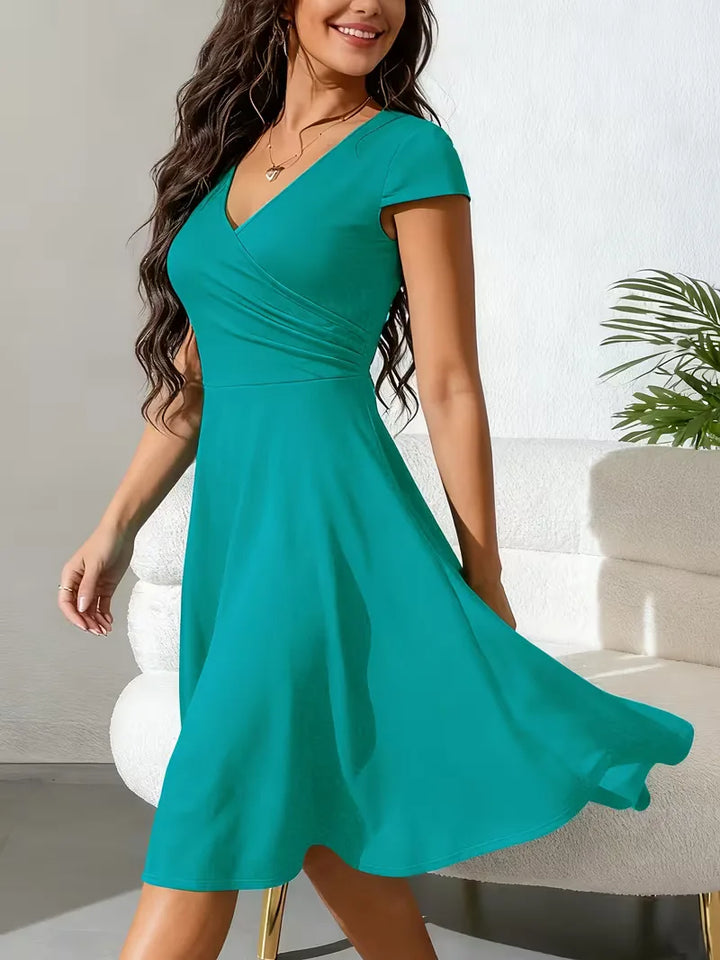 Aubrielle | V-Neck Fit & Flare Dress