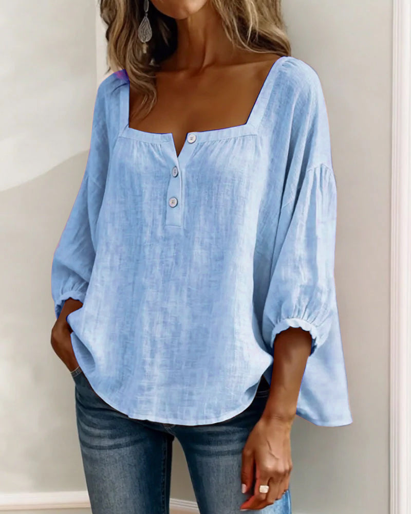 Yael | Relaxed puff sleeve blouse