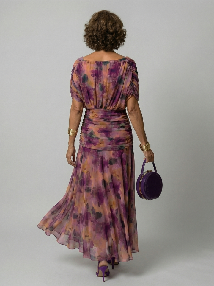 Keira | Off Shoulder Flow Midi Dress