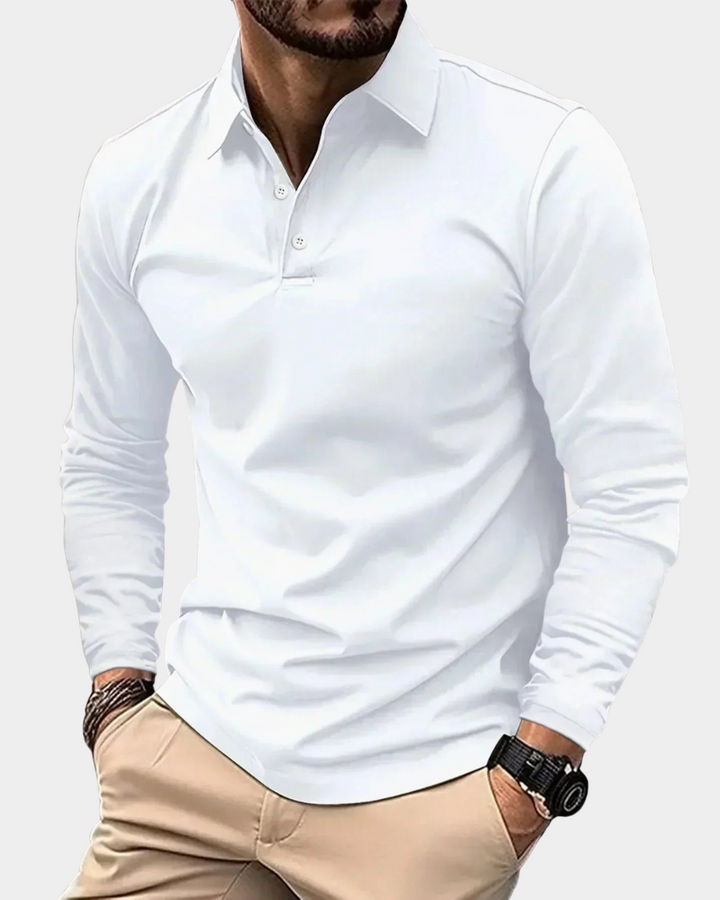 Logan | Men's Modern Long Sleeve Polo Shirt