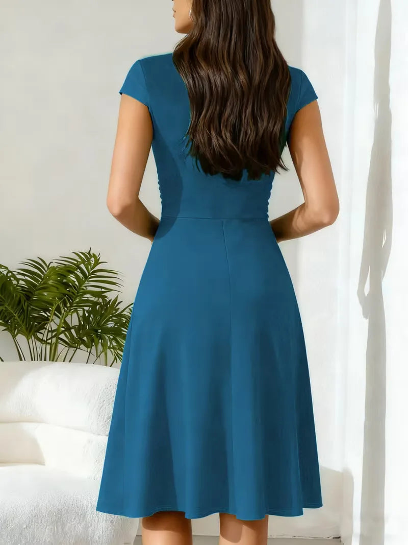 Aubrielle | V-Neck Fit & Flare Dress