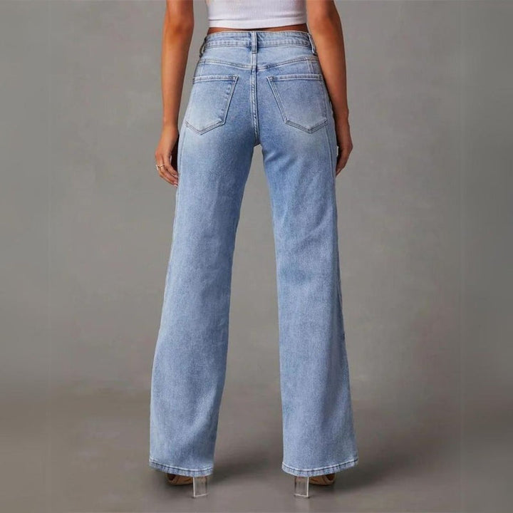Kinsley | High-Rise Relaxed Denim Trousers