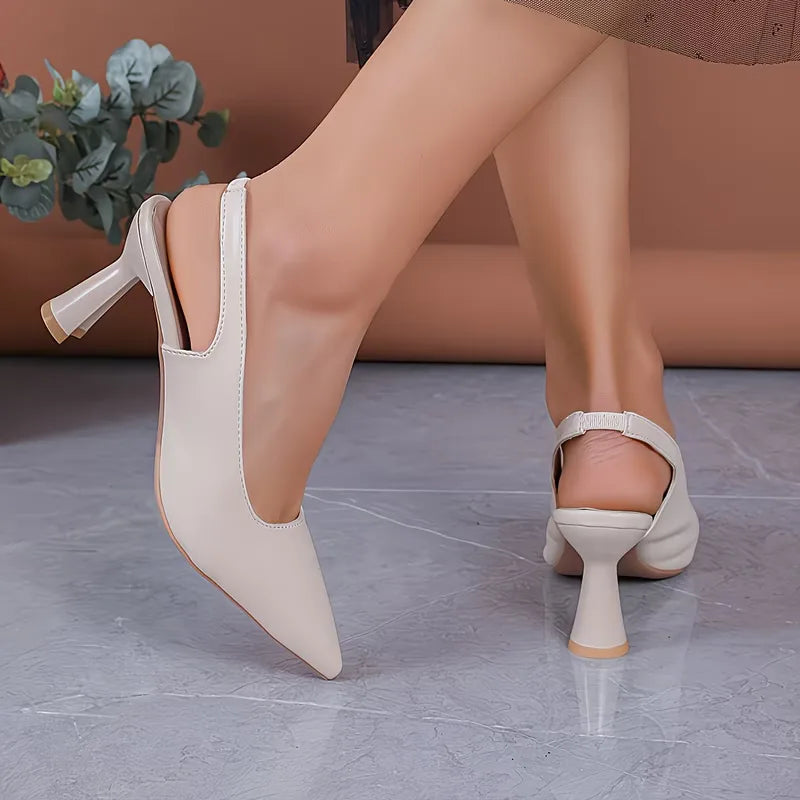 Chloe | Burgundy Slingback Mule Heels