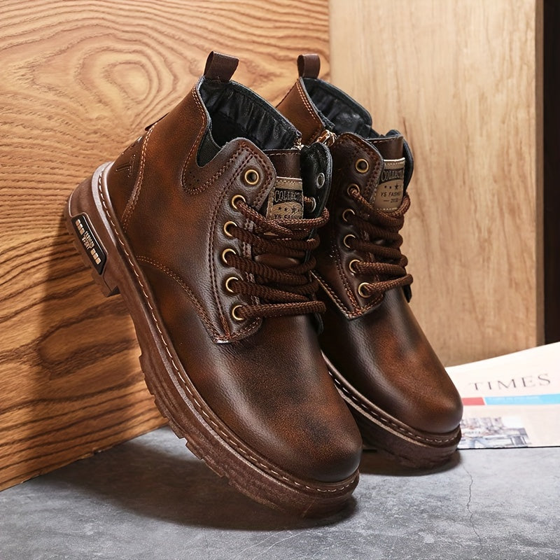 Cyrus | Men high leather zip boots