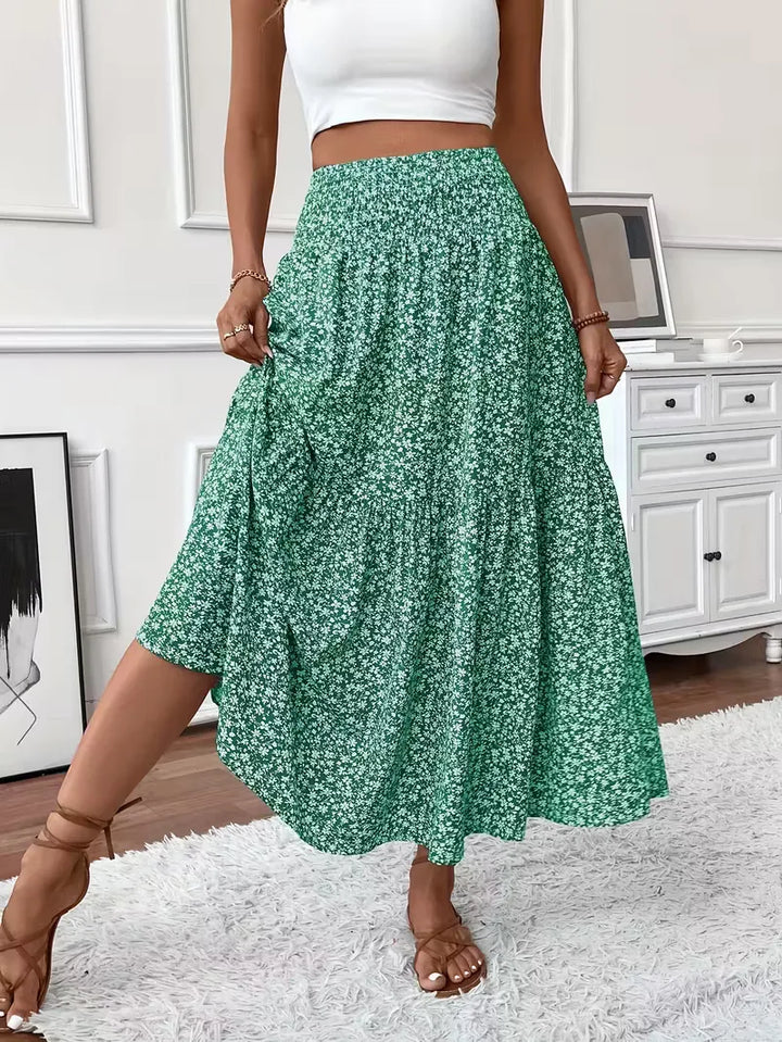Selene | Smocked Waist Maxi Skirt