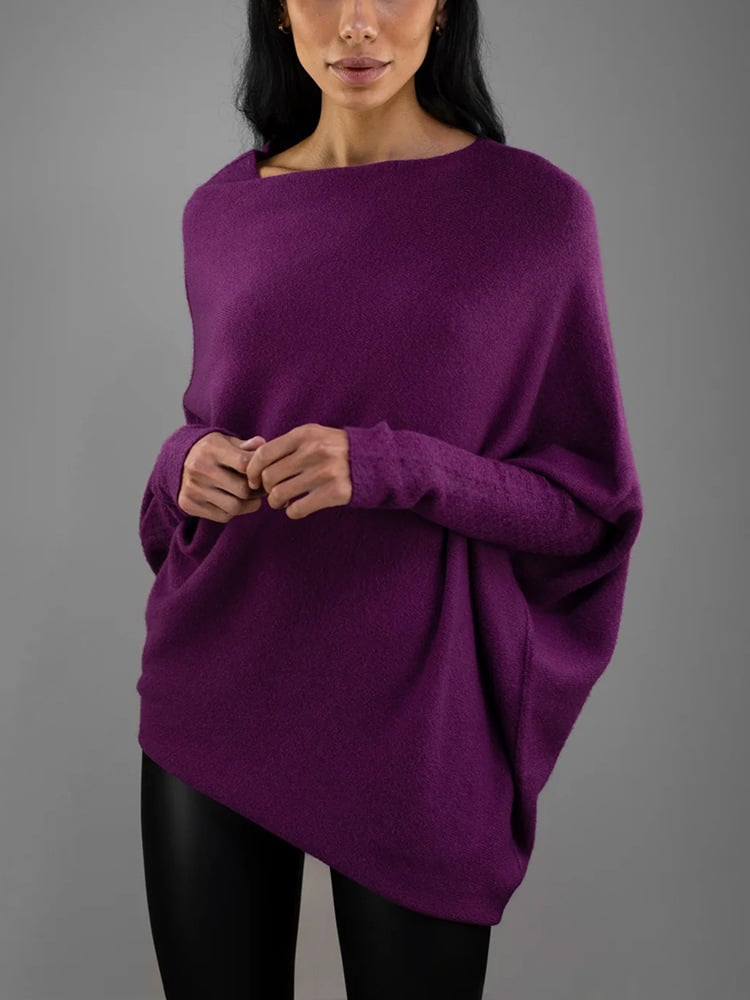 Reese | Asymmetrical Soft Knit Sweater
