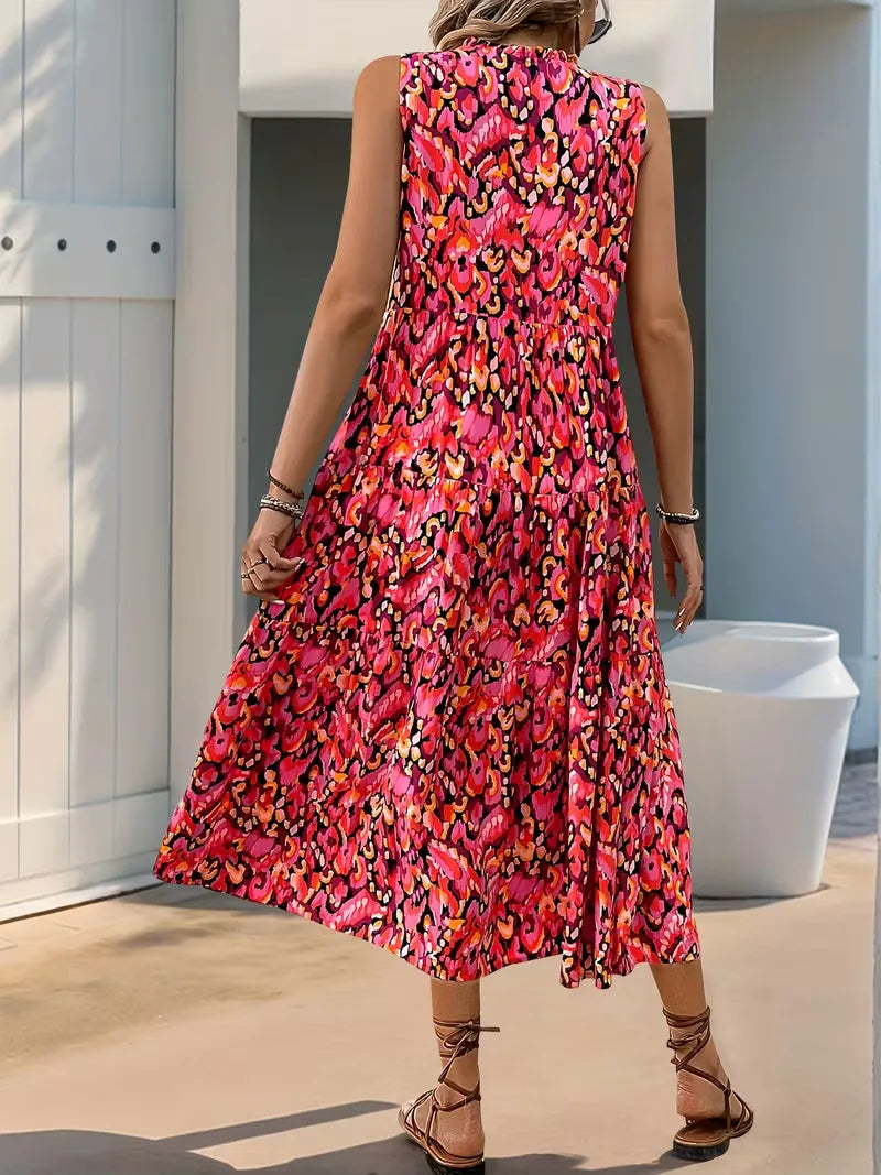 Everly | Printed Tiered Maxi Dress
