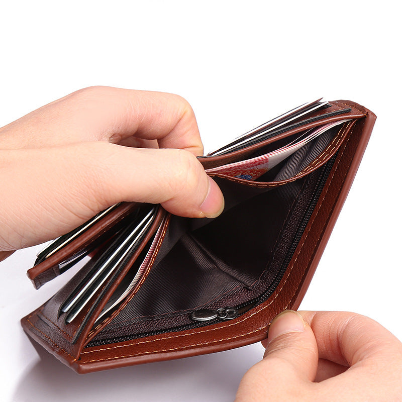 Men's short wallet with card slots
