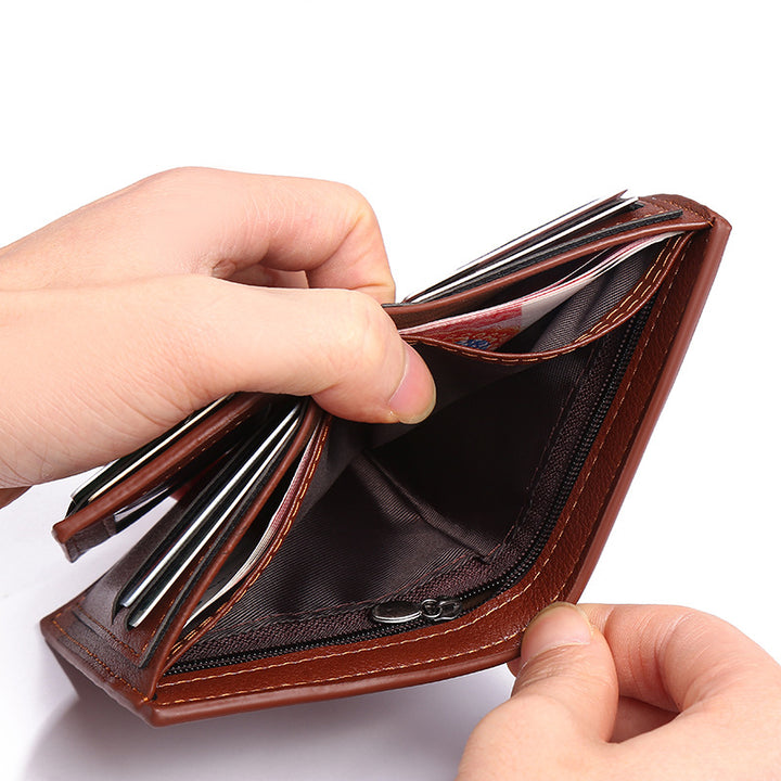 Men's short wallet with card slots