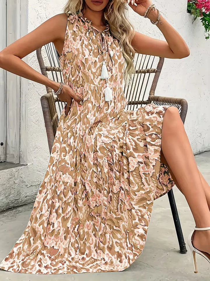 Everly | Printed Tiered Maxi Dress