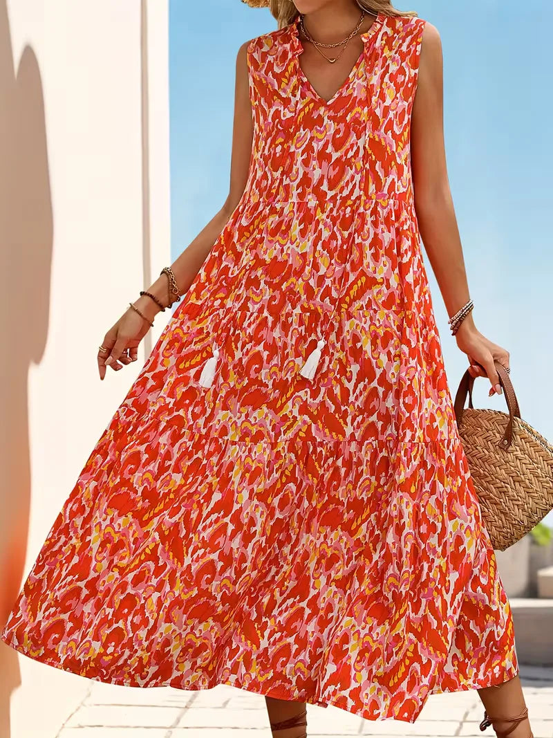 Everly | Printed Tiered Maxi Dress