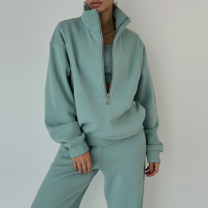 Presley | Cozy Half-Zip Lounge Outfit