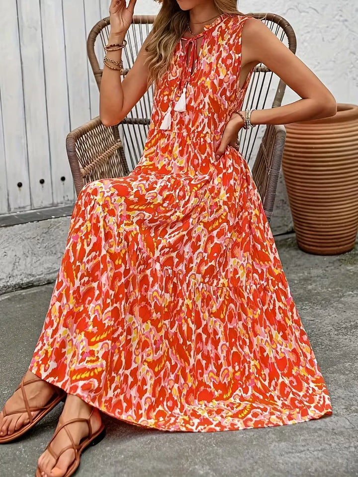 Everly | Printed Tiered Maxi Dress