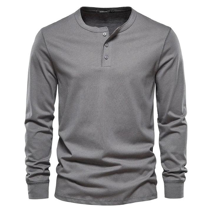 Declan | Men's Long Sleeve Henley Shirt