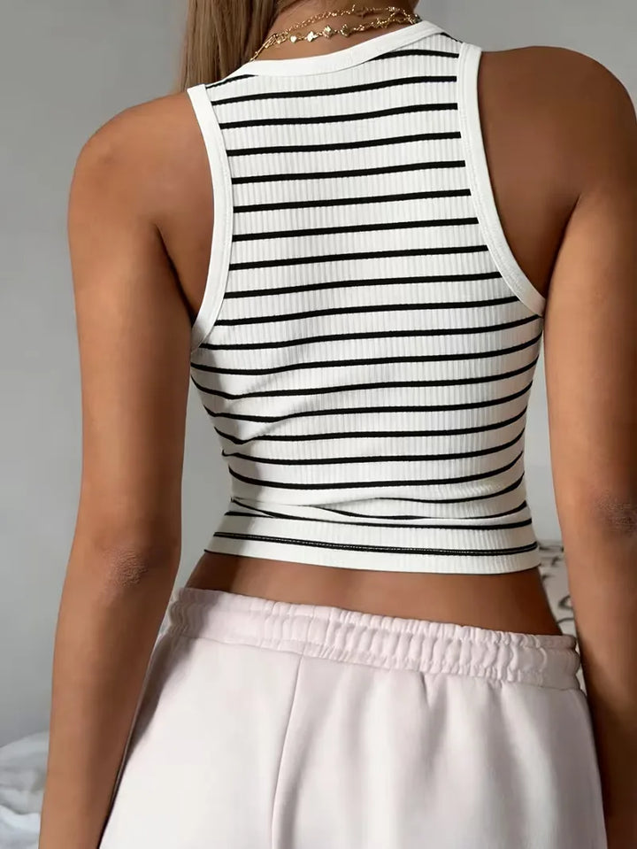 Luna | Ribbed Crop Tank Top
