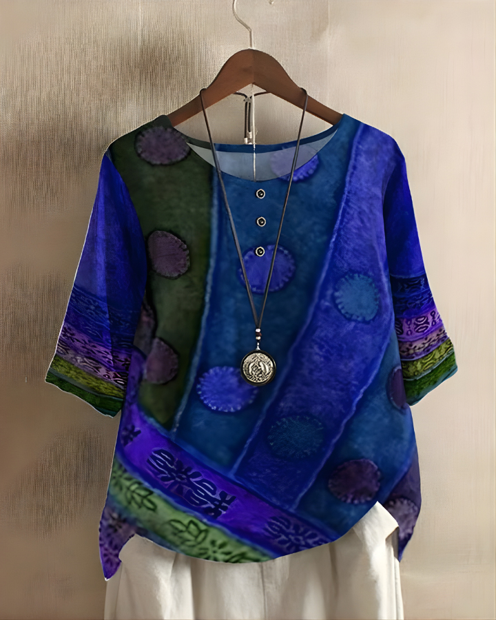 Luna | Colorblock Boho Top