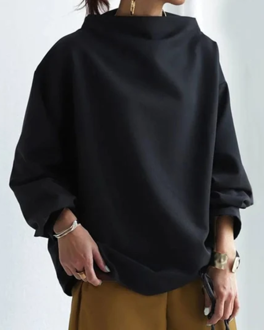 Leona | Oversized funnel-neck sweatshirt for women