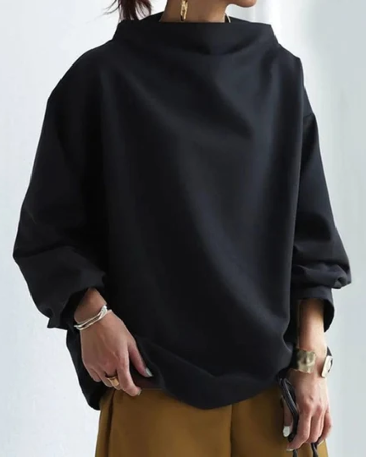 Leona | Oversized funnel-neck sweatshirt for women