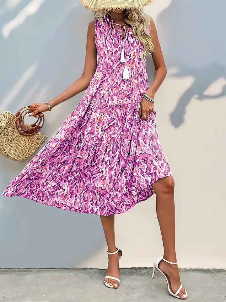 Everly | Printed Tiered Maxi Dress