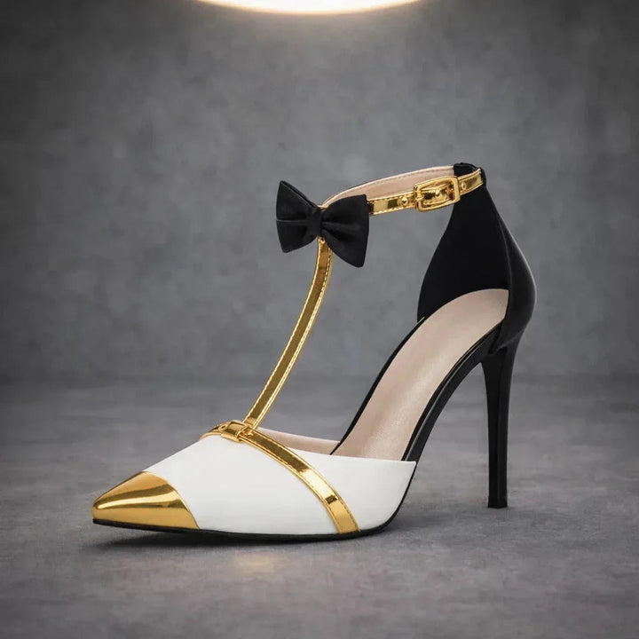 Margot | Pointed T-strap stiletto heels