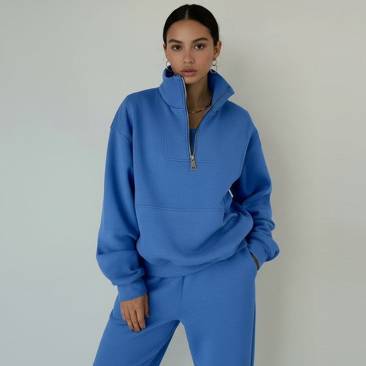 Presley | Cozy Half-Zip Lounge Outfit