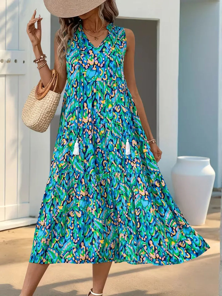 Everly | Printed Tiered Maxi Dress