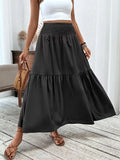 Selene | Smocked Waist Maxi Skirt
