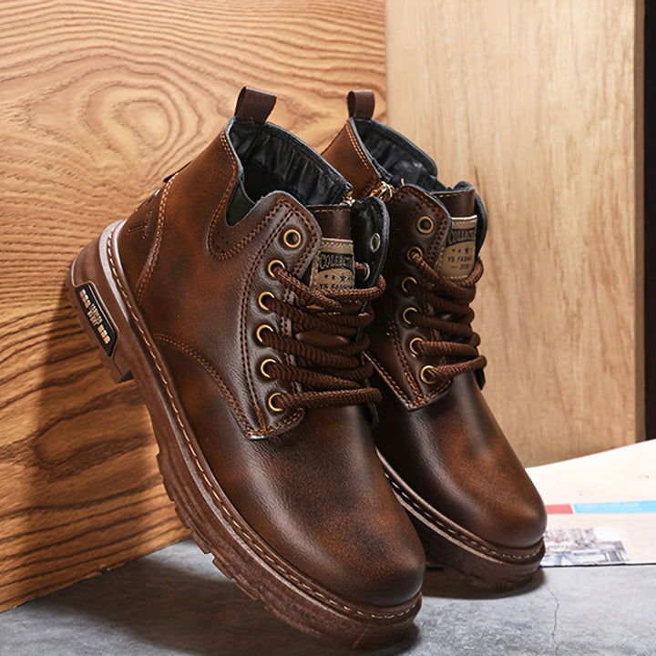 Cyrus | Men high leather zip boots