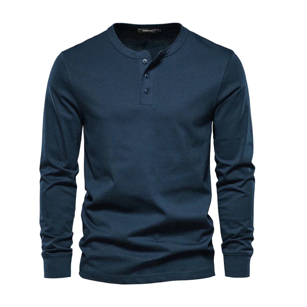 Declan | Men's Long Sleeve Henley Shirt