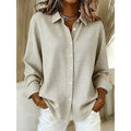 Emma | Gingham Button-Up Blouse with Long Sleeves