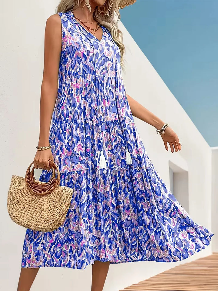 Everly | Printed Tiered Maxi Dress