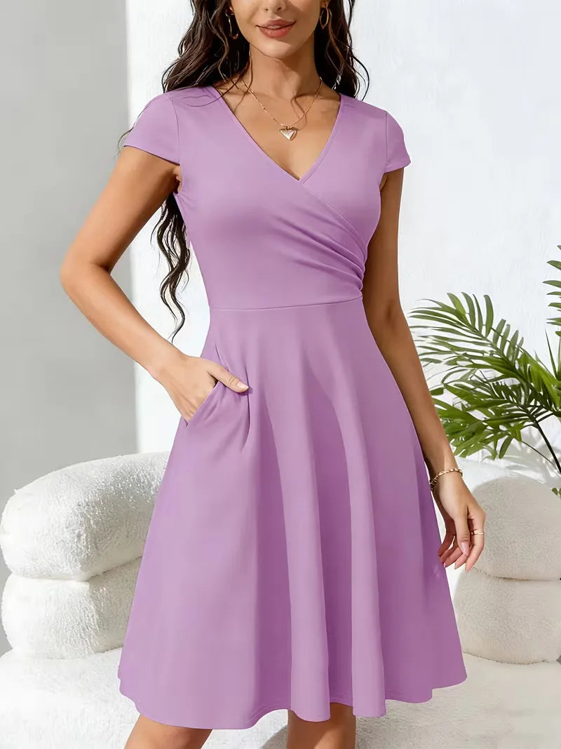 Aubrielle | V-Neck Fit & Flare Dress