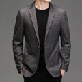 Archer | Slim Fit Men's Business Casual Blazer with Check Pattern, Long Sleeves