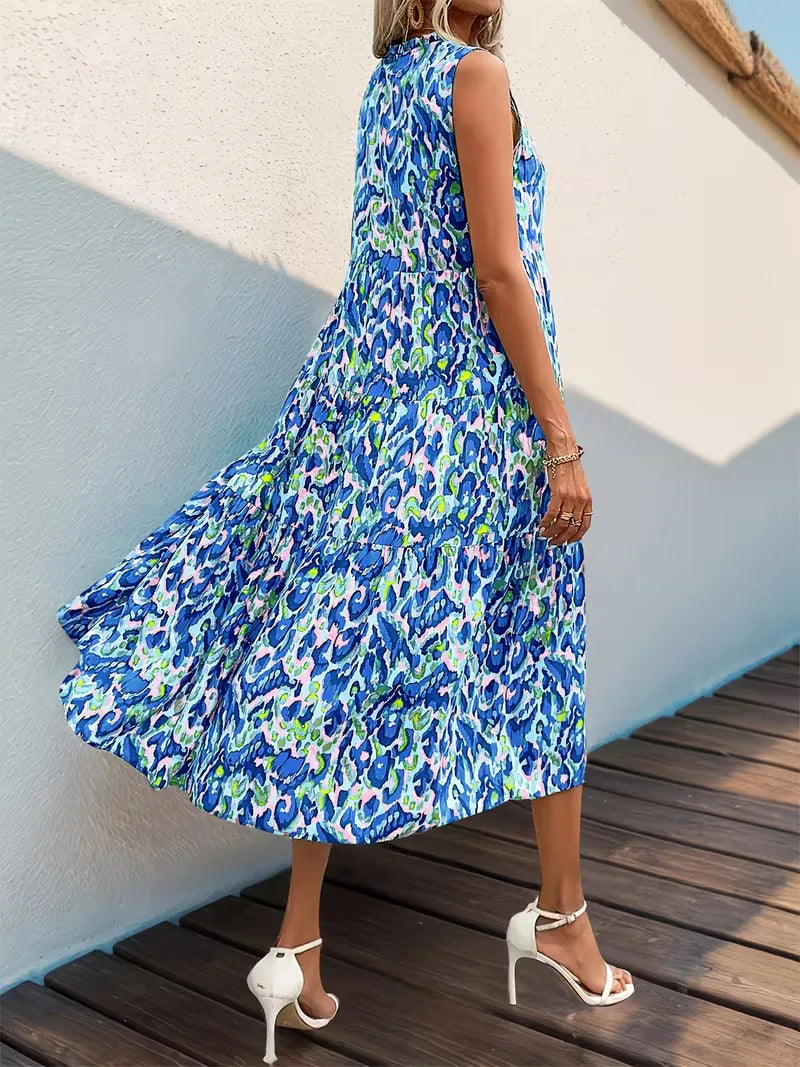 Everly | Printed Tiered Maxi Dress