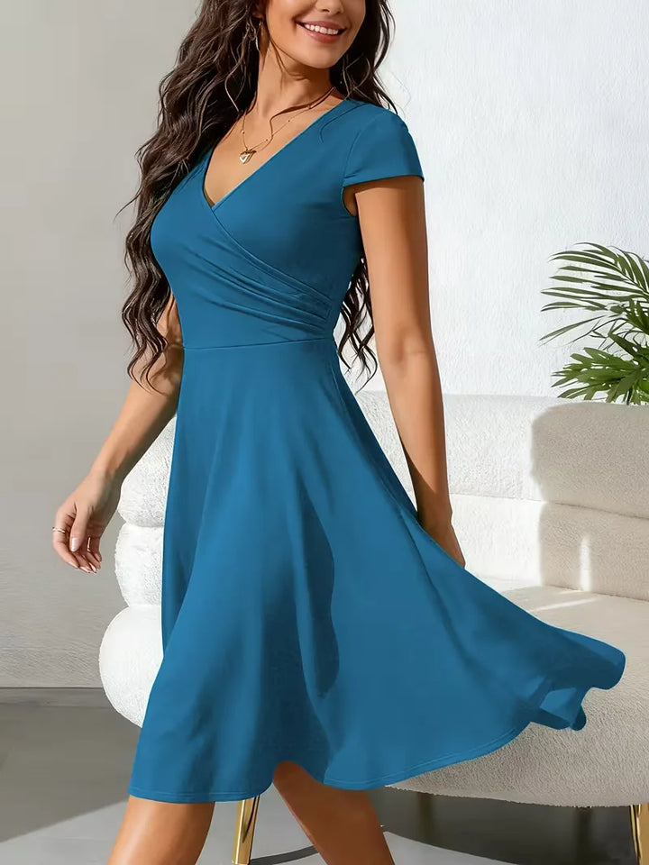 Aubrielle | V-Neck Fit & Flare Dress